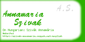 annamaria szivak business card